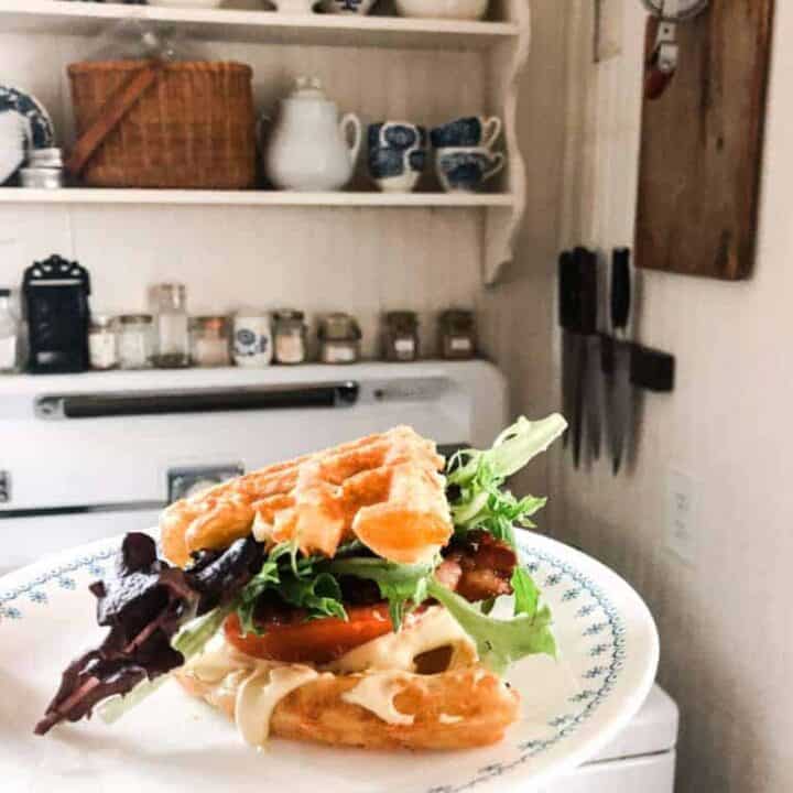 Sourdough Cheddar Waffles
