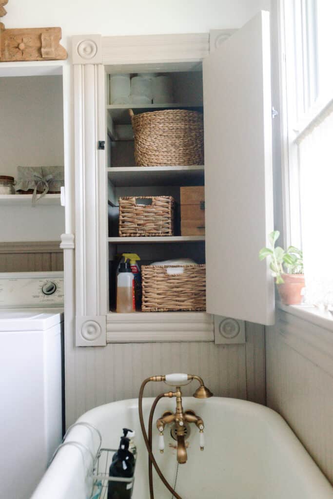 Farmhouse Bathroom Organization - Farmhouse on Boone