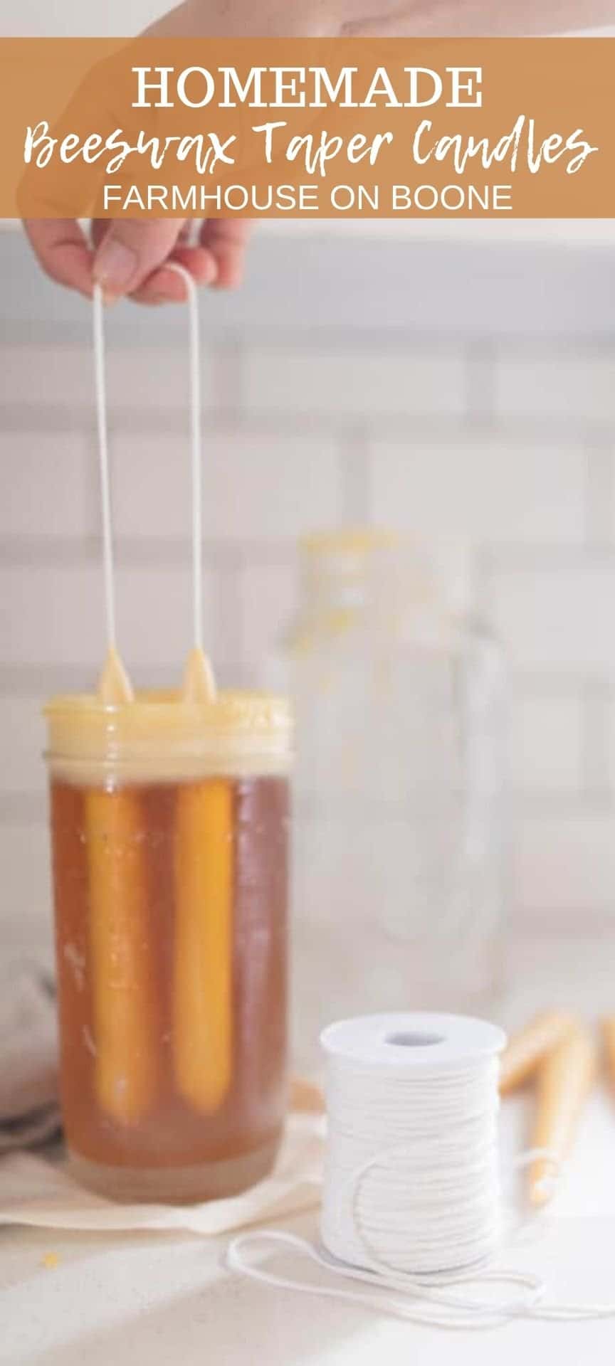 How To Make Beeswax Taper Candles Farmhouse on Boone