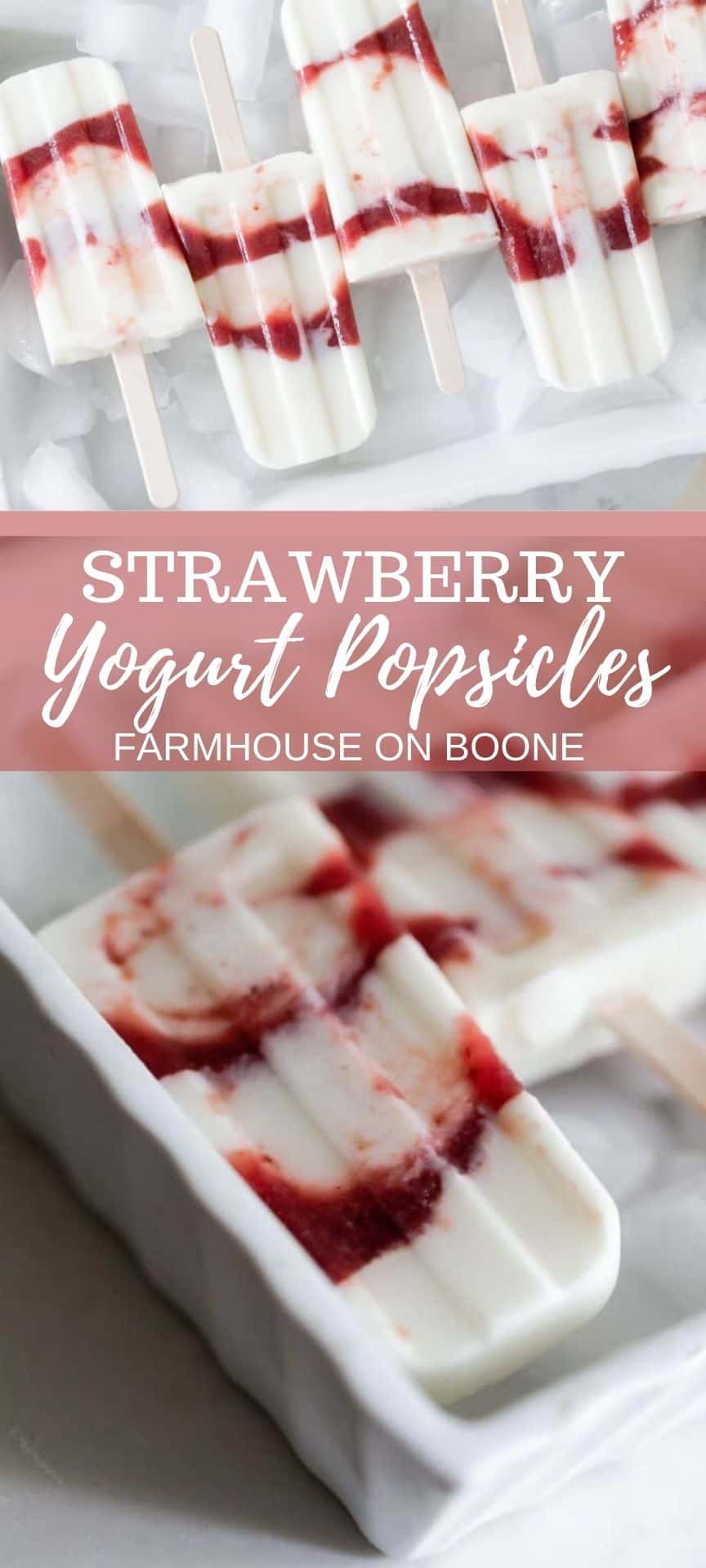 Yogurt layered into a popsicle mold.