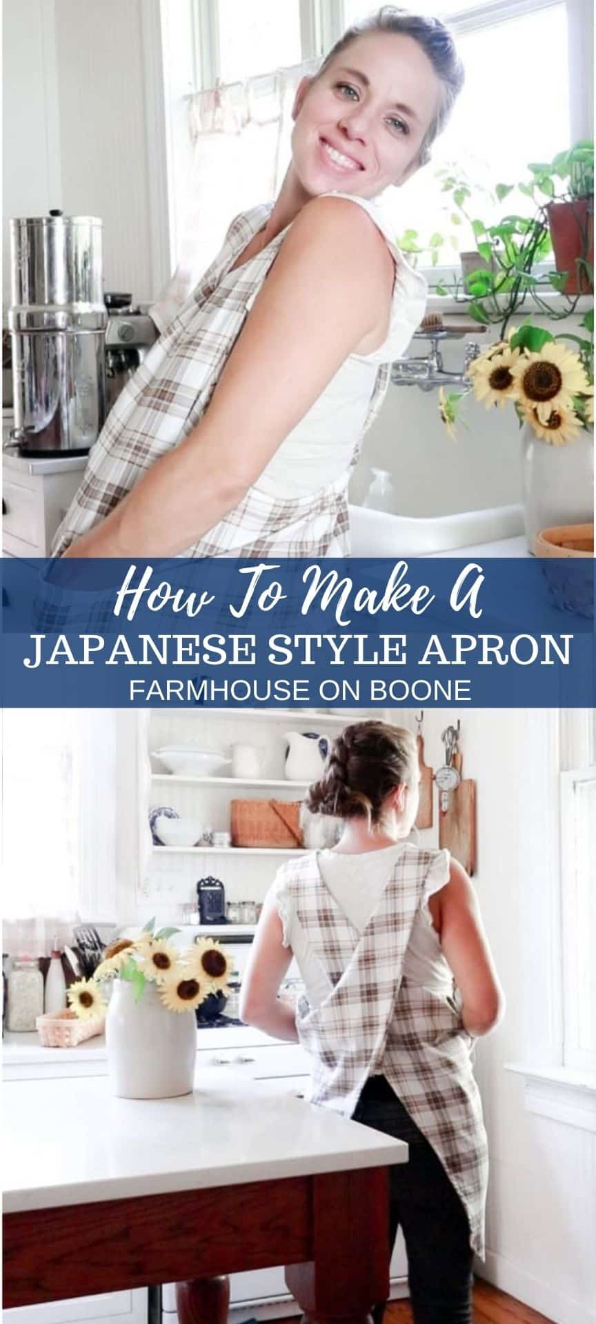 Japanese Apron Tutorial With Free PDF Pattern Farmhouse on Boone