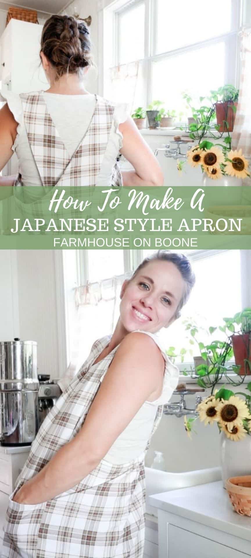 Japanese Apron Tutorial With Free PDF Pattern Farmhouse on Boone