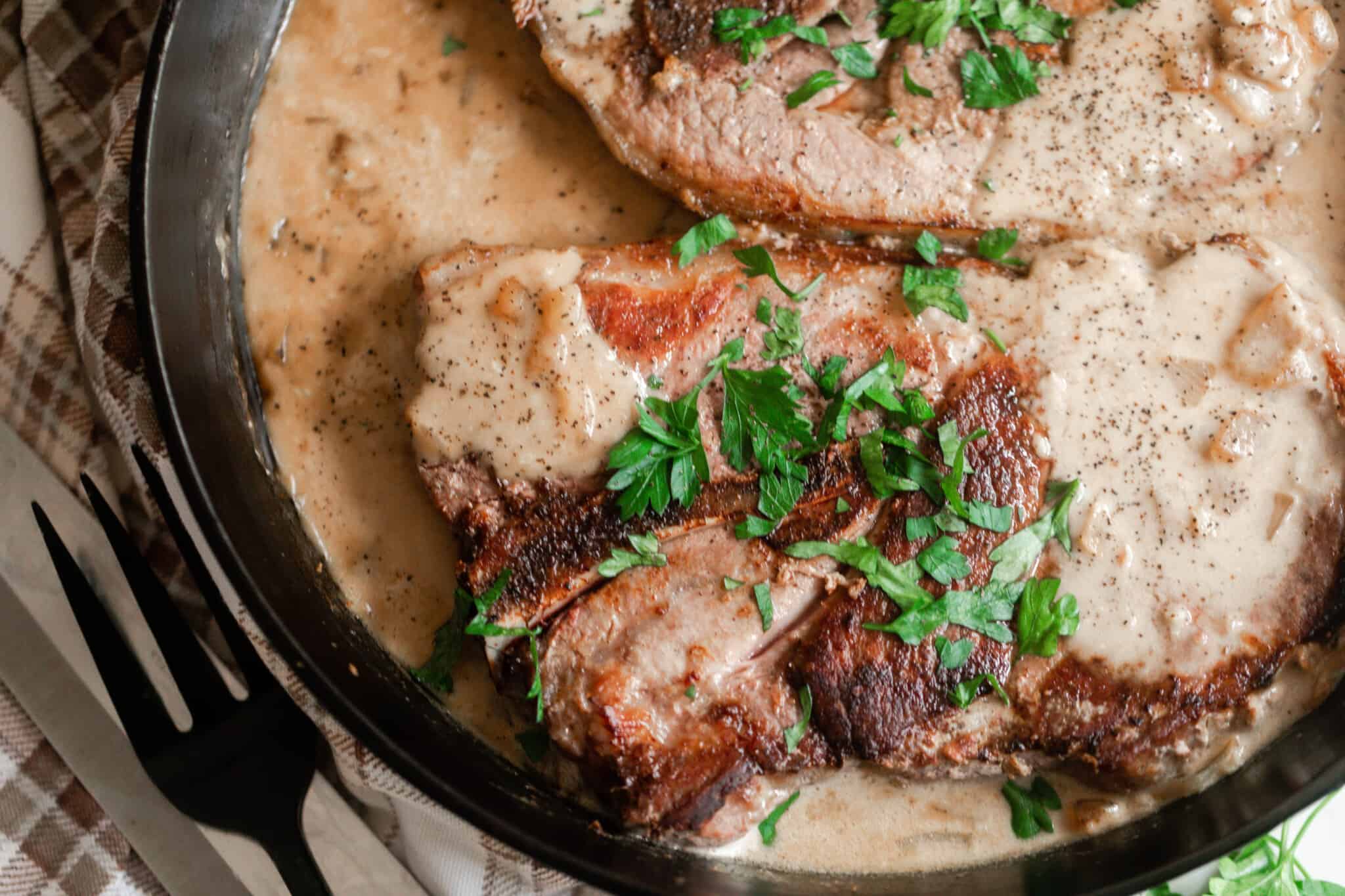 Pork Steaks With Creamy Onion Gravy Farmhouse on Boone