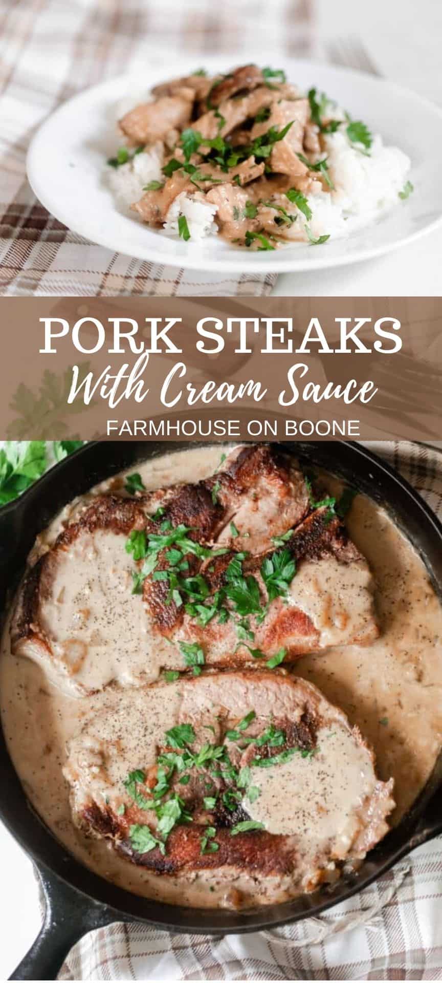 Pork Steaks With Creamy Onion Gravy Farmhouse on Boone