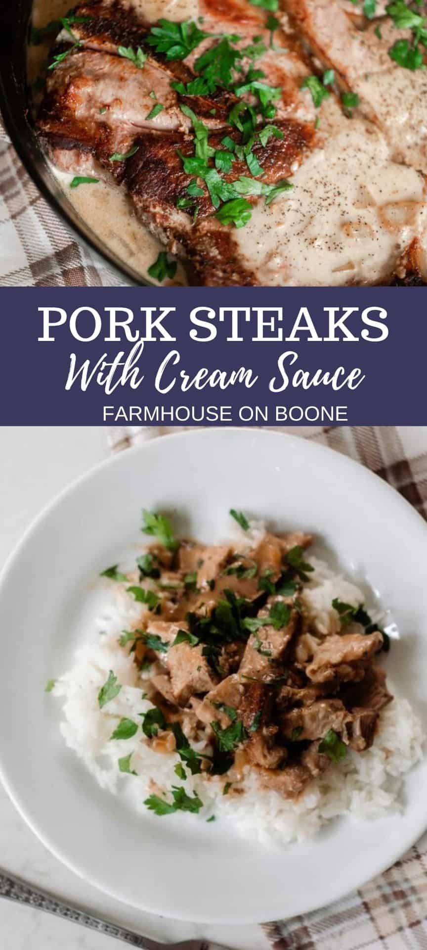 Pork Steaks With Creamy Onion Gravy Farmhouse on Boone