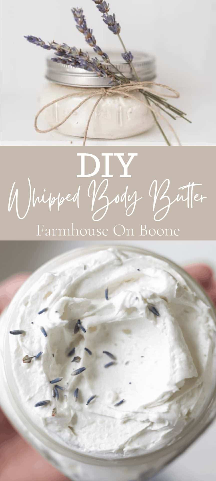 DIY Whipped Body Butter Recipe- All Natural - Farmhouse on Boone