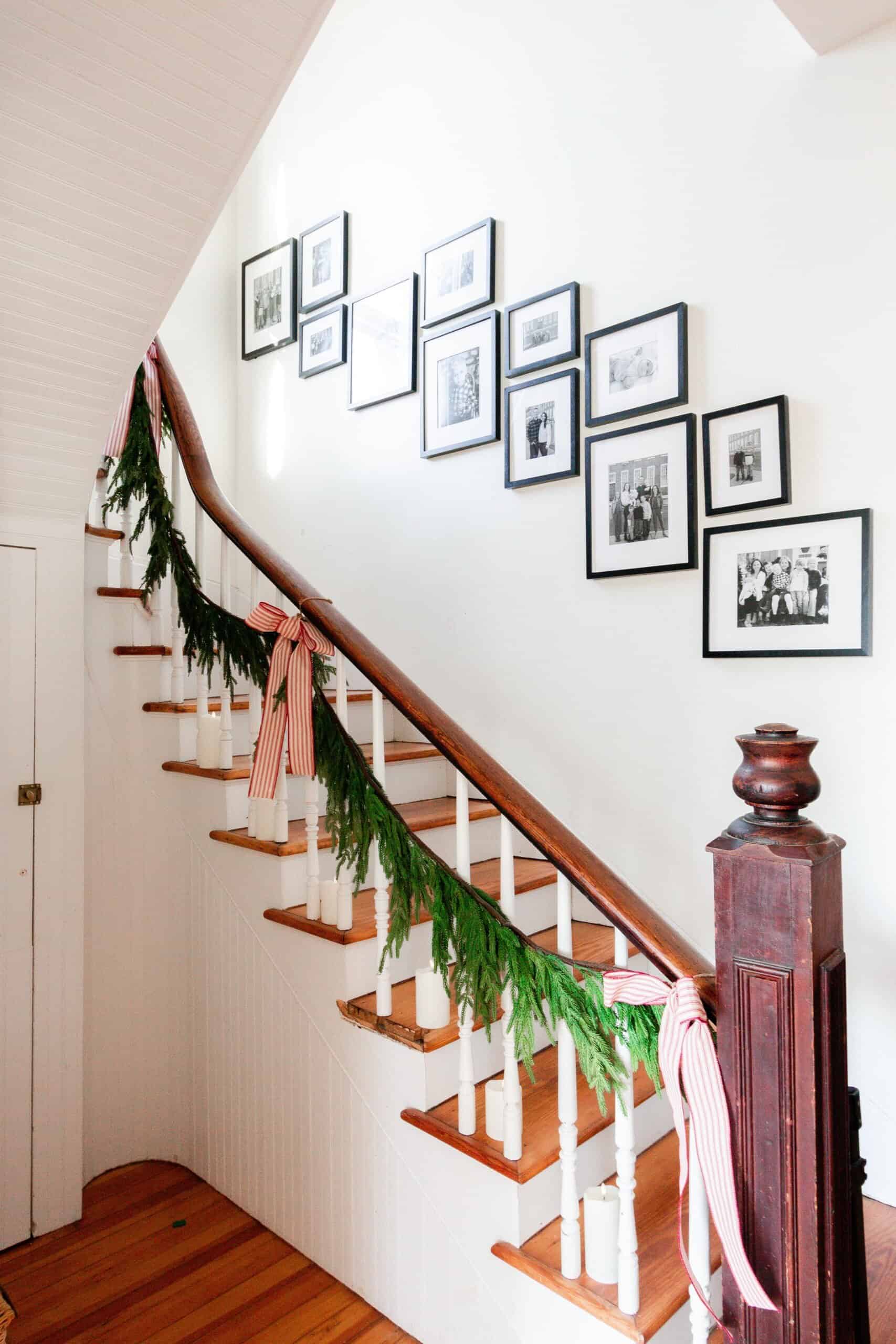 How To Make A Staircase Gallery Wall - Farmhouse on Boone