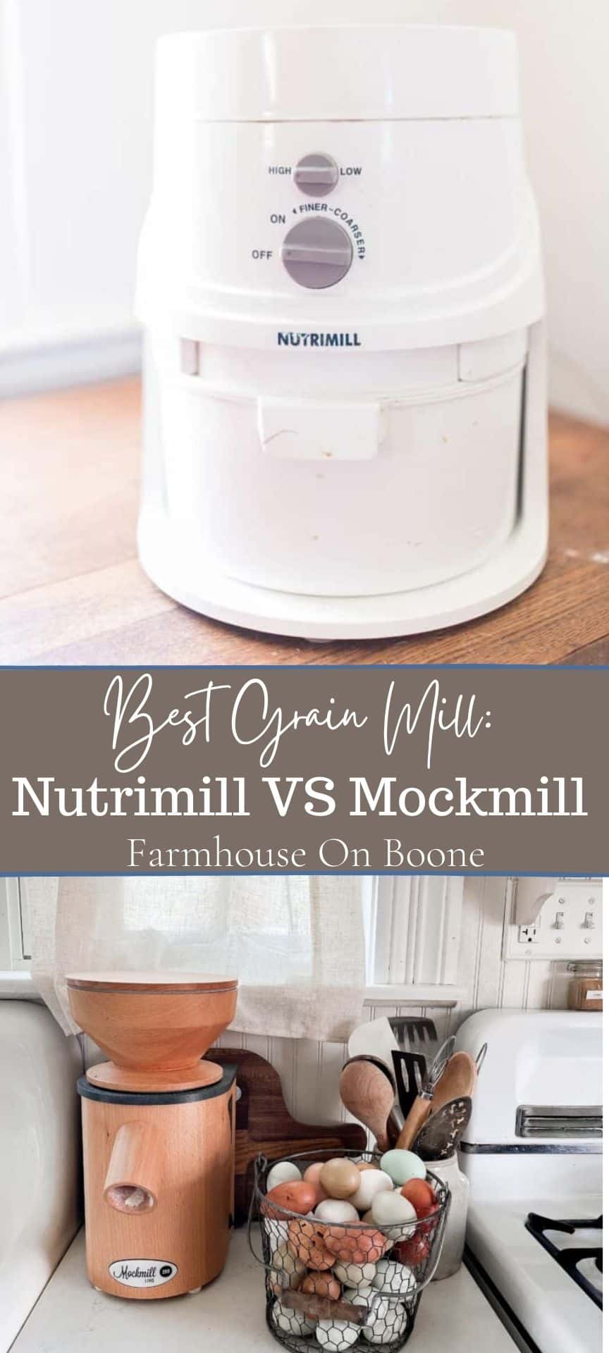 Best Grain Mill Mockmill vs. Nutrimill Farmhouse on Boone