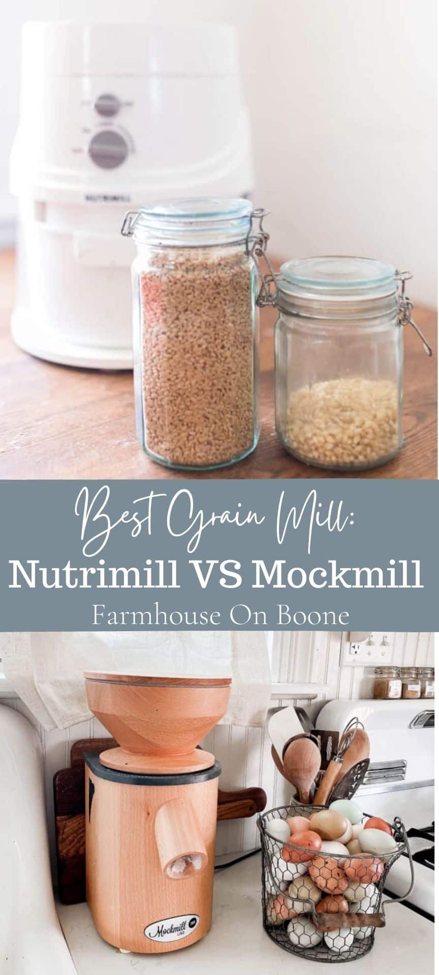 Best Grain Mill Mockmill vs. Nutrimill Farmhouse on Boone