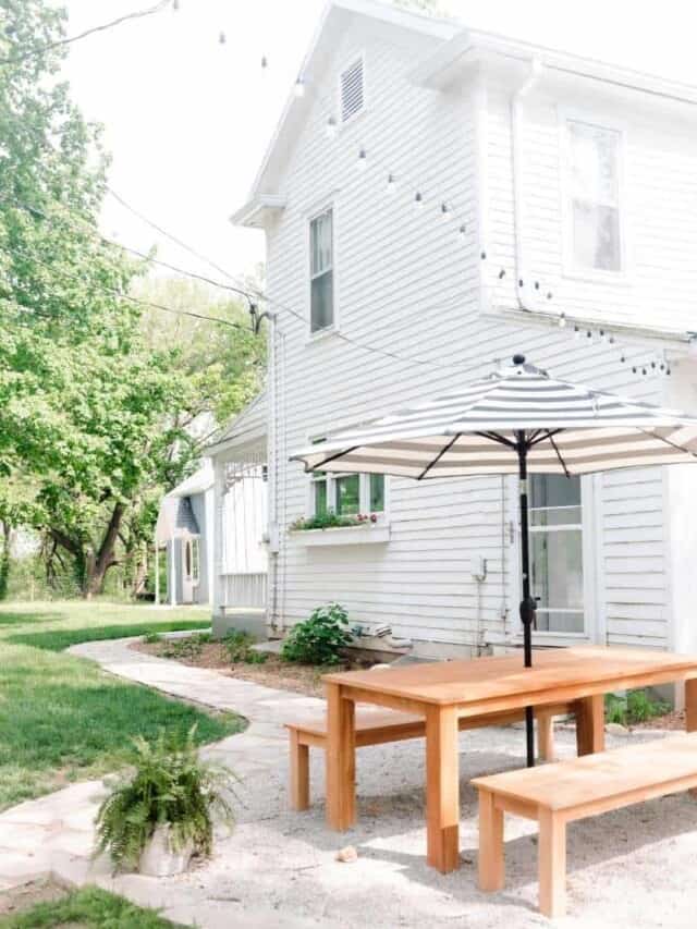 DIY Easy Pea Gravel Patio Farmhouse on Boone