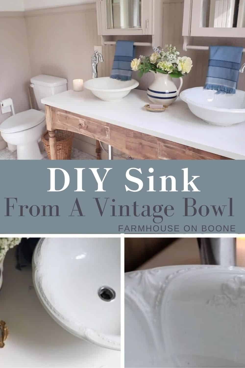 DIY Sink From Vintage Bowl Farmhouse on Boone