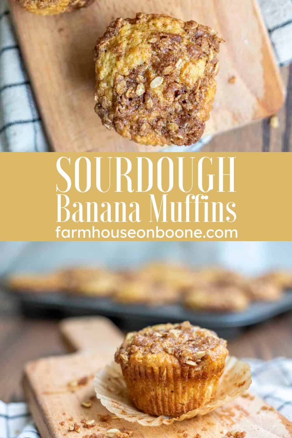 Best Sourdough Banana Muffins Farmhouse on Boone