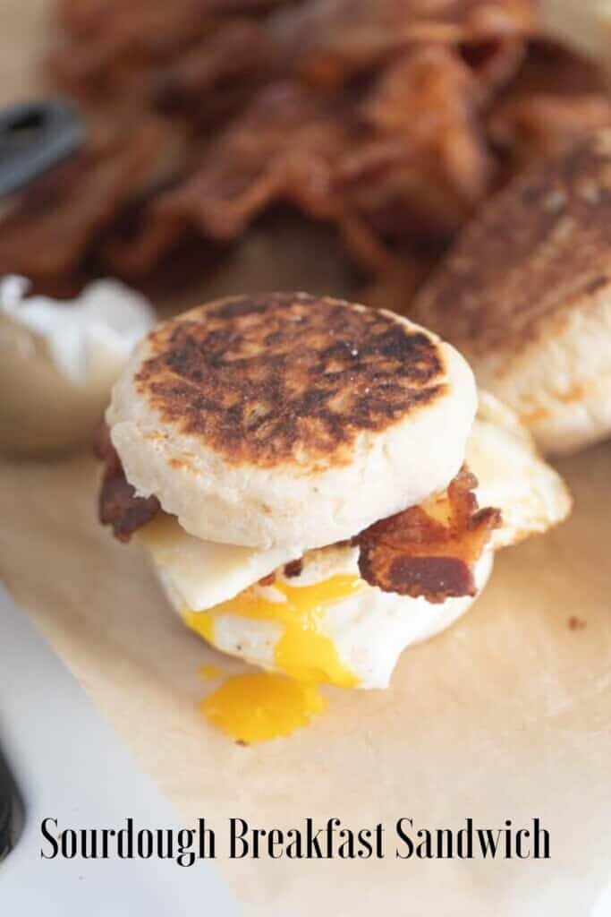 Smashed Sausage Breakfast Sandwich with Swiss Cheese