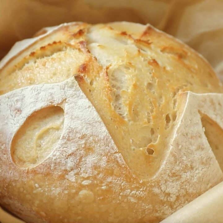 Sourdough Bread with Starter in a Dutch Oven