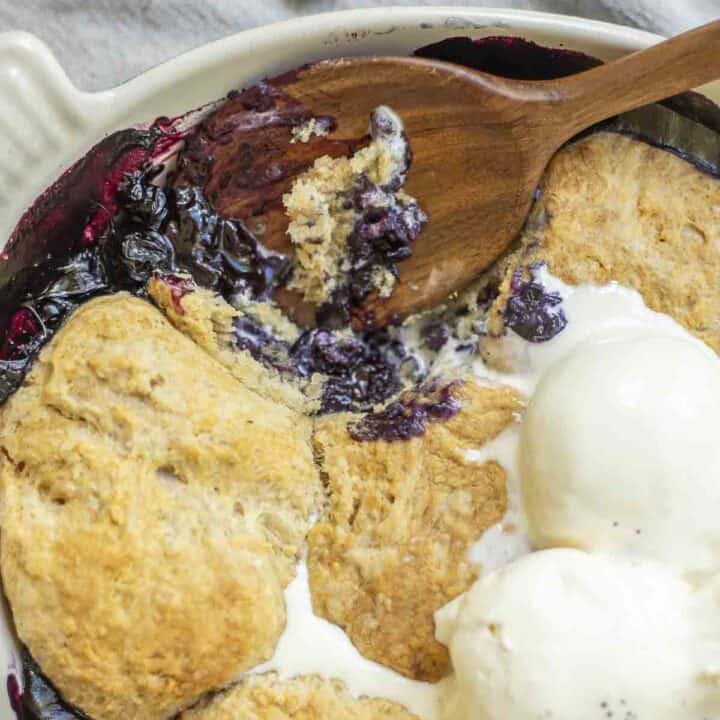 Sourdough Blueberry Cobbler