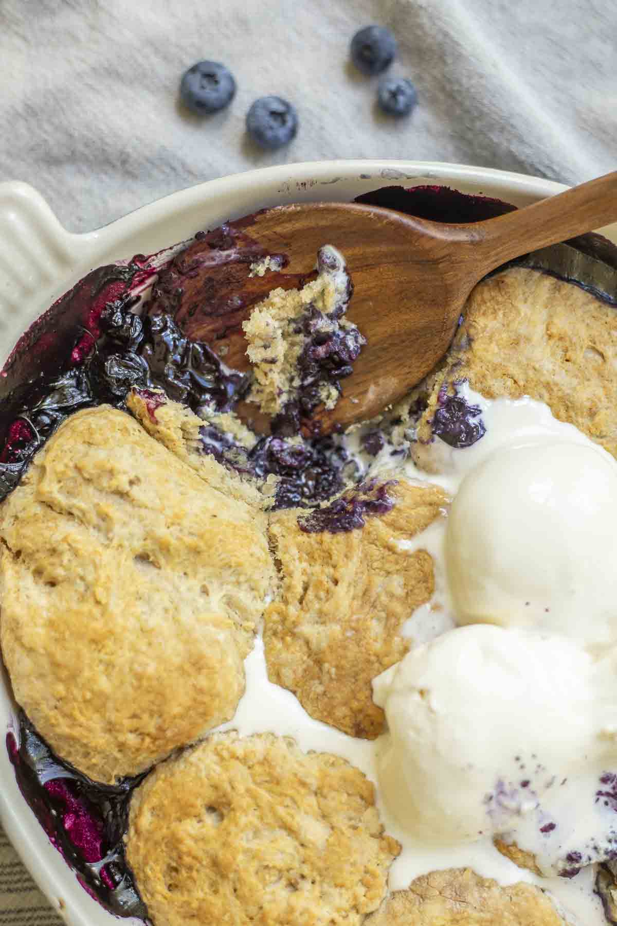 Sourdough Blueberry Cobbler-image