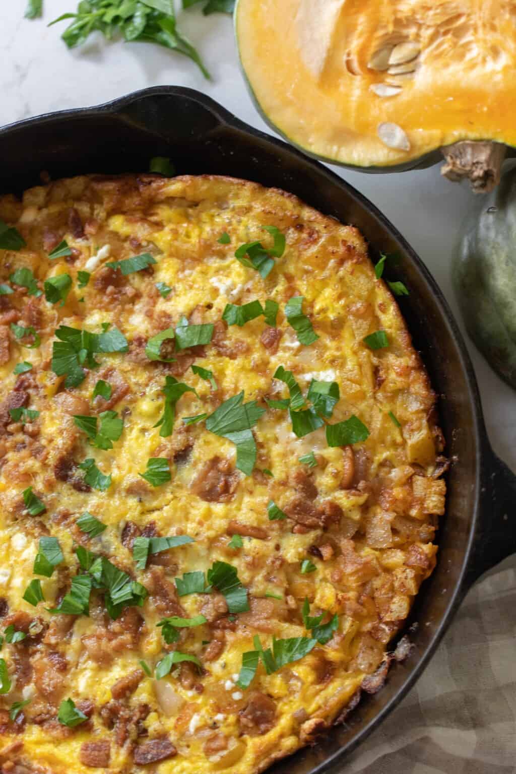 Easy Pumpkin Frittata Recipe With Bacon And Feta Farmhouse on Boone