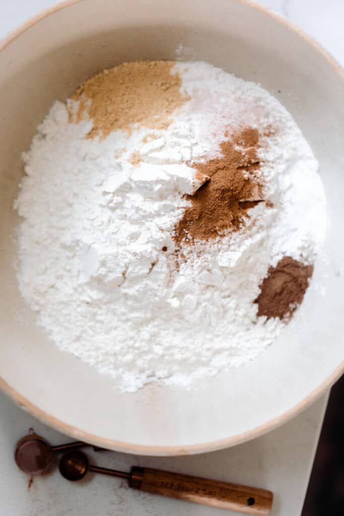 spices and flour in a bowl