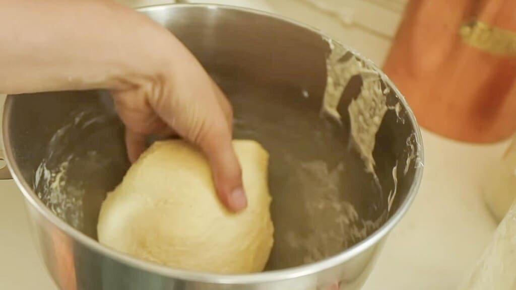 puff pastry dough in metal bowl