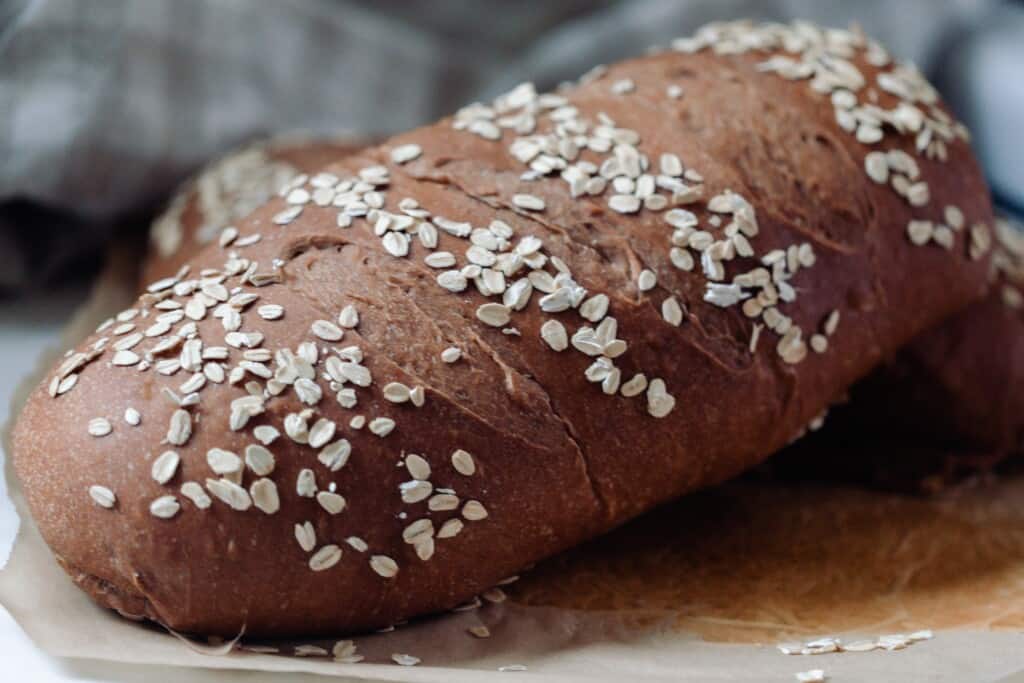 loaf of sourdough brown bread 