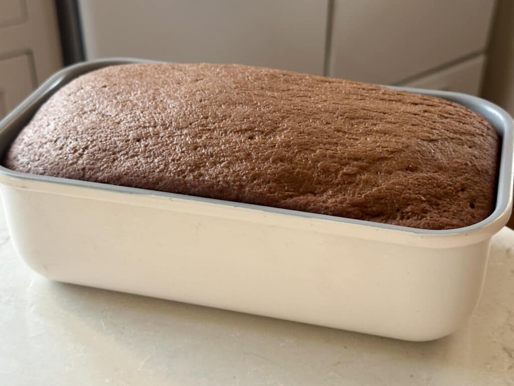 sourdough pumpernickel bread right out of the oven