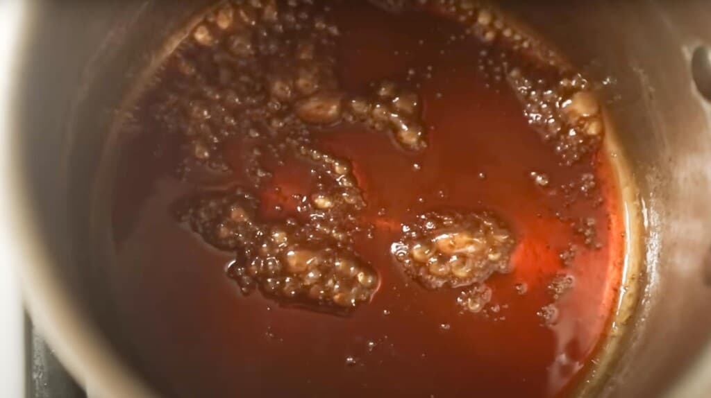 glaze in a saucepan