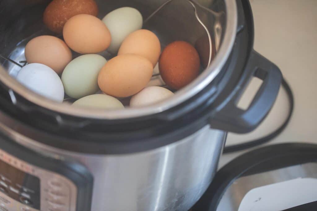 colorful eggs in an Instant Pot