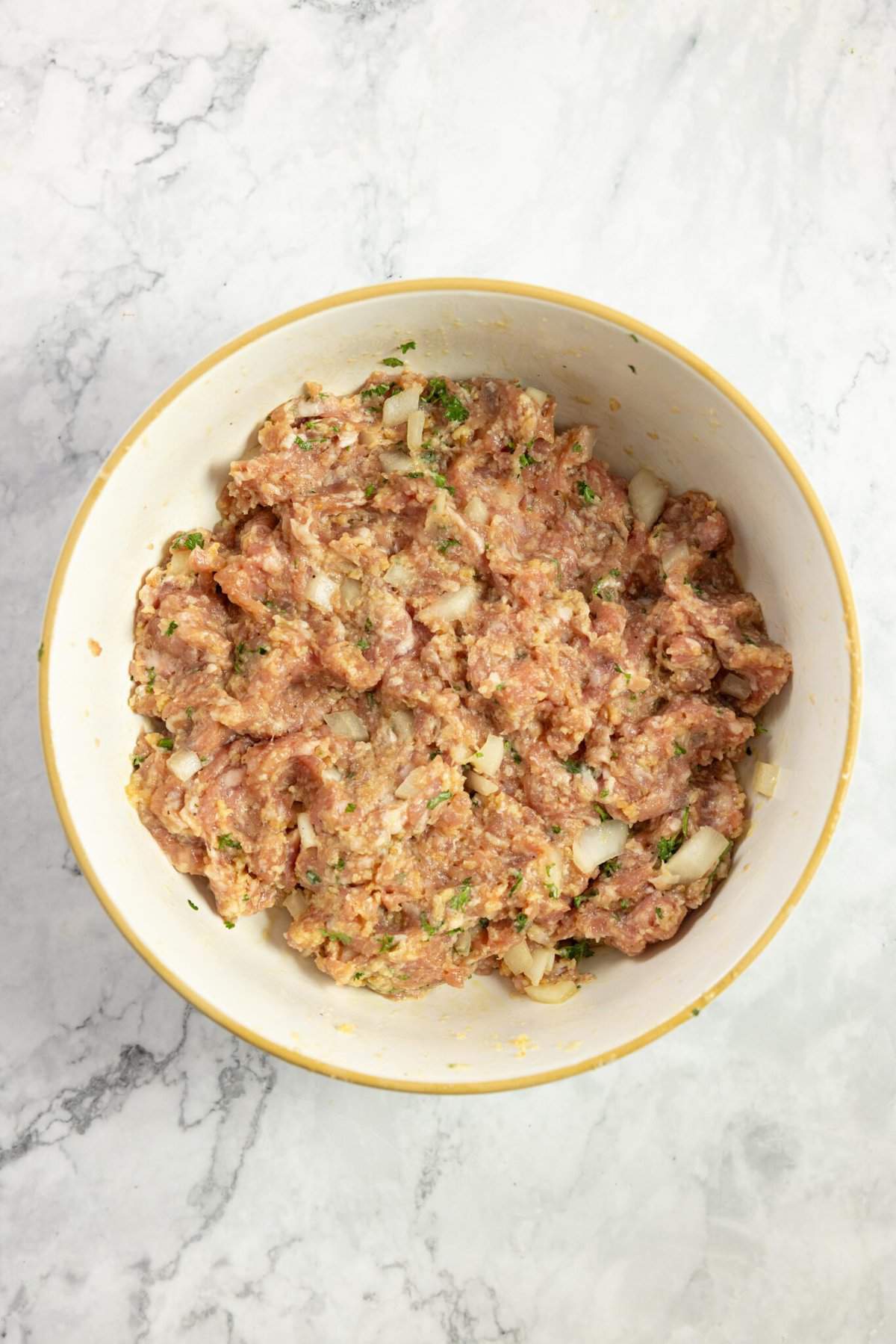 pork mixture in a bowl