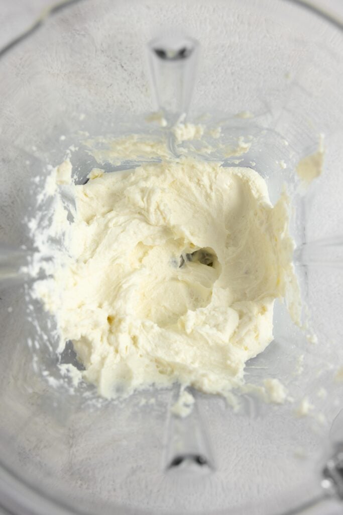 homemade cream cheese in a blender 