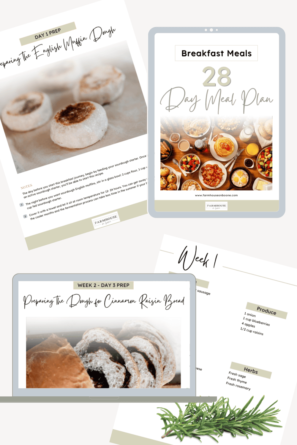 Breakfast Menu Plan Breakfast Meal Plan - Farmhouse on Boone