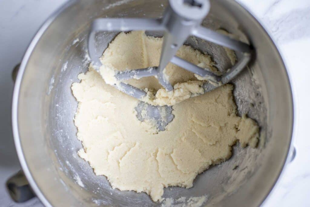 butter and sugar in a stand mixer