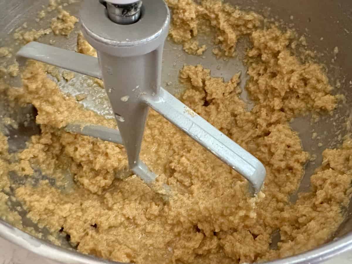 butter and sugar creamed together.