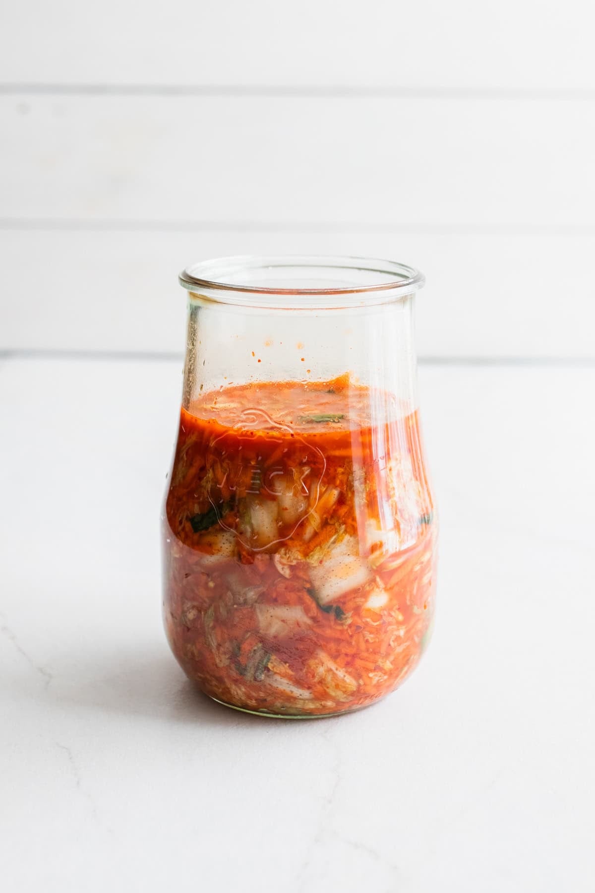 Kimchi in a jar.
