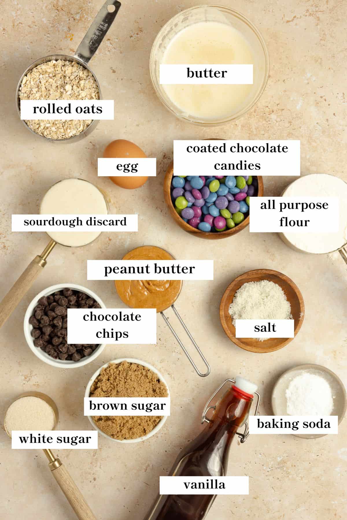 Ingredients on a counter top.