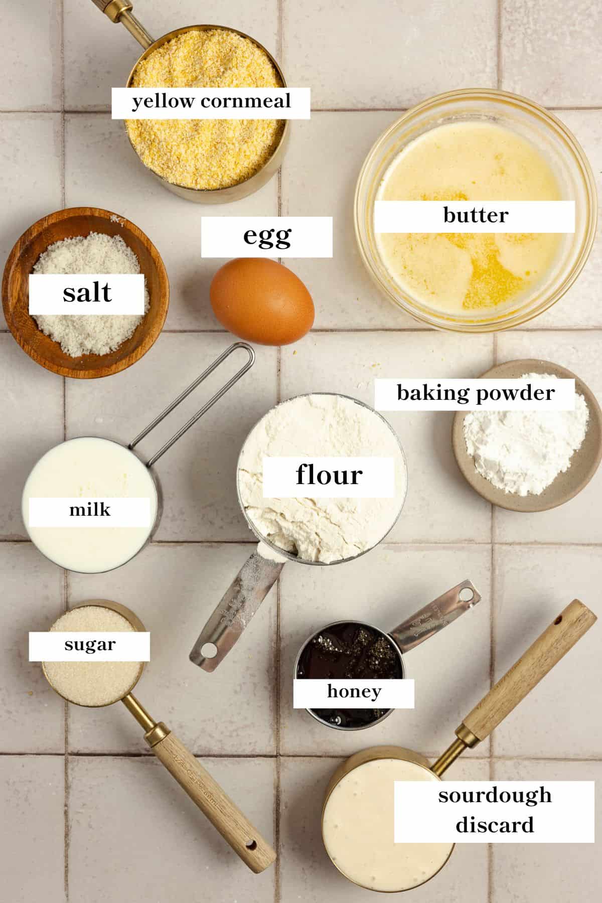 Ingredients on a countertop.