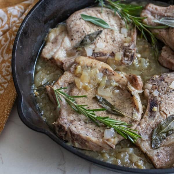 pork chops sauted in butter