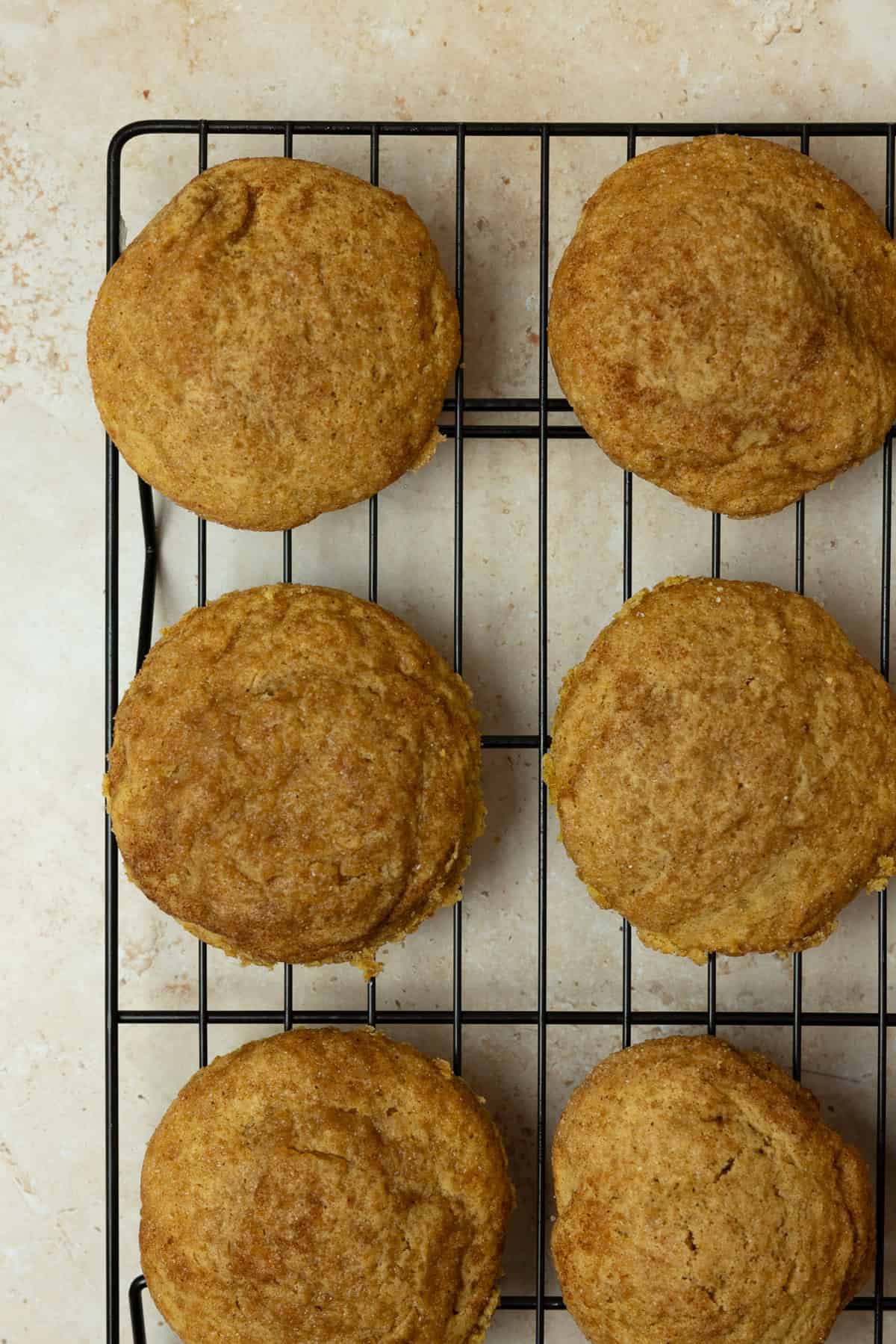 Cookies on a cooling rack.