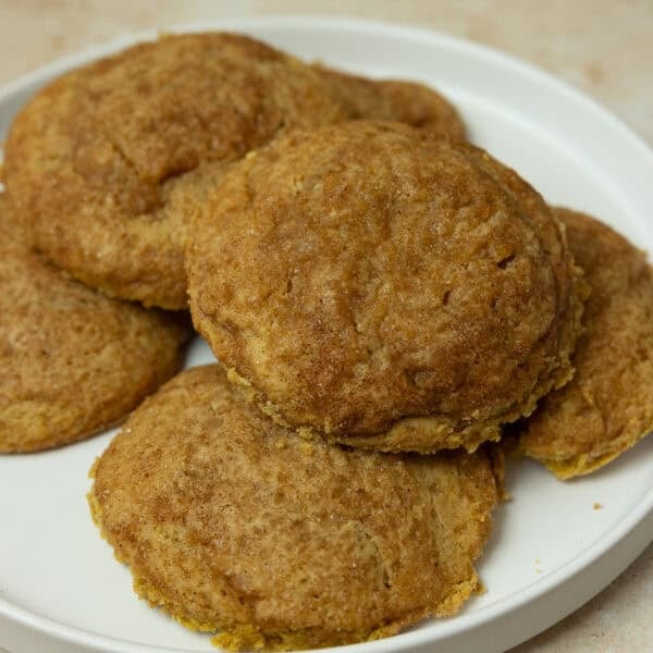 A plate full of cookies.