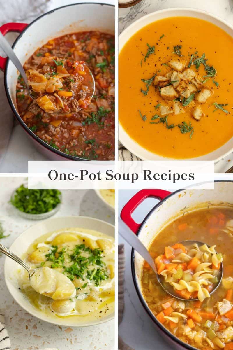 Four soup recipes. 