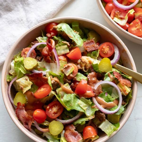 Ingredients tossed together in a bowl.