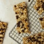 Granola bars on a cooling rack.