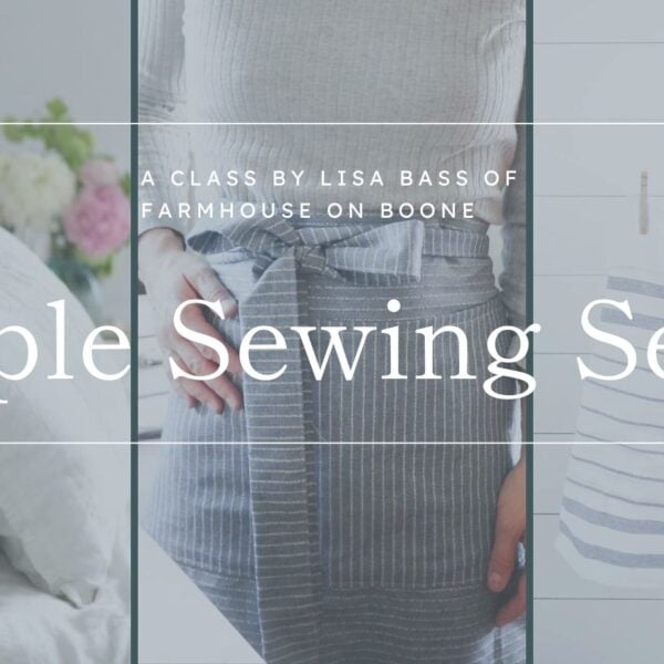 three images of sewing projects.