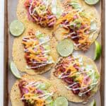 Tacos on a sheet pan.