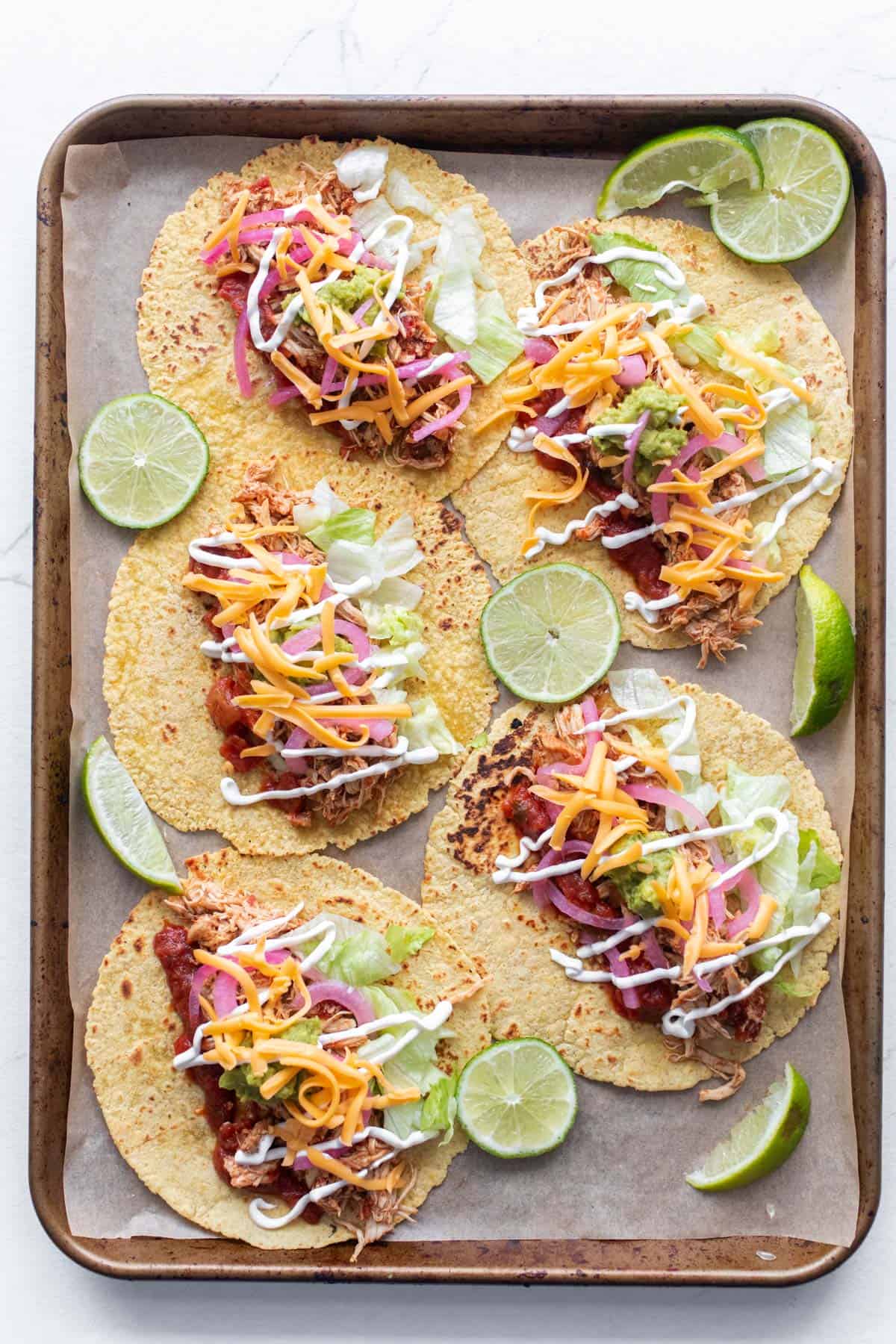 Tacos on a sheet pan.