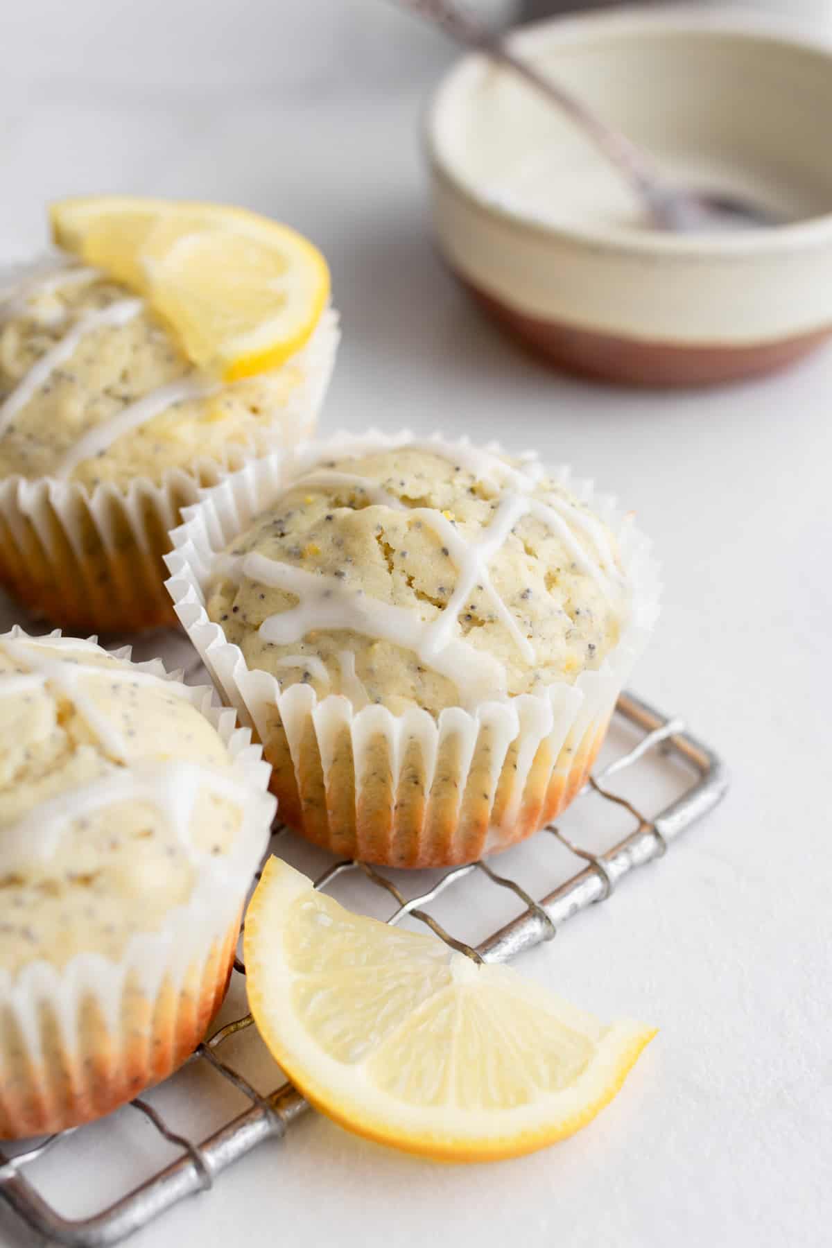 muffins on a cooling rack.