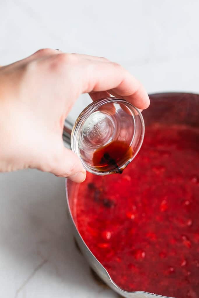 Vanilla added to sauce.