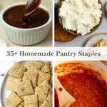 sauces, cheese and crackers.