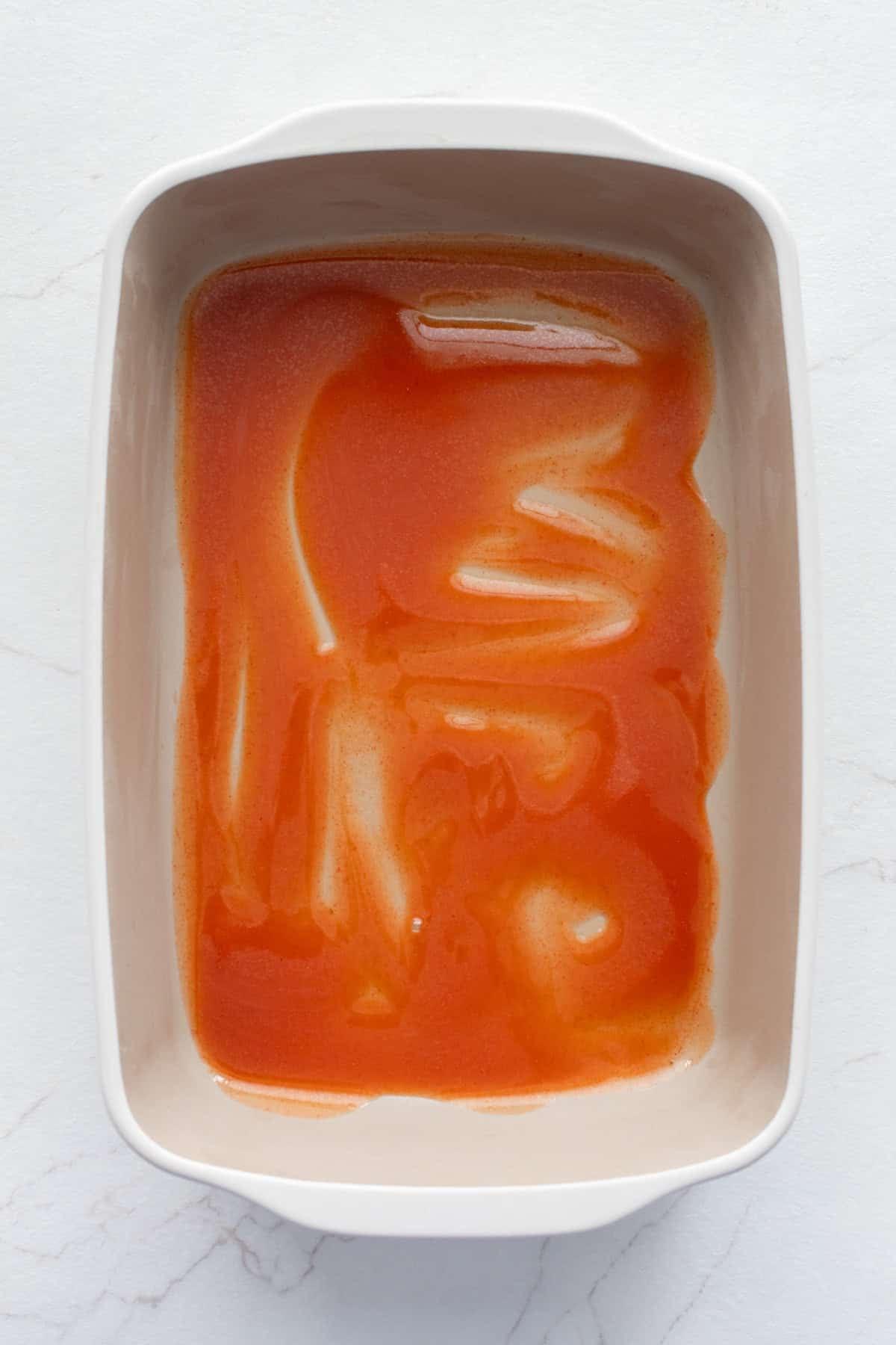 Sauce in a pan.