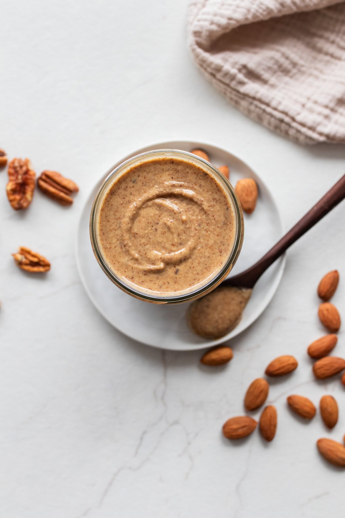 A bowl of nut butter.